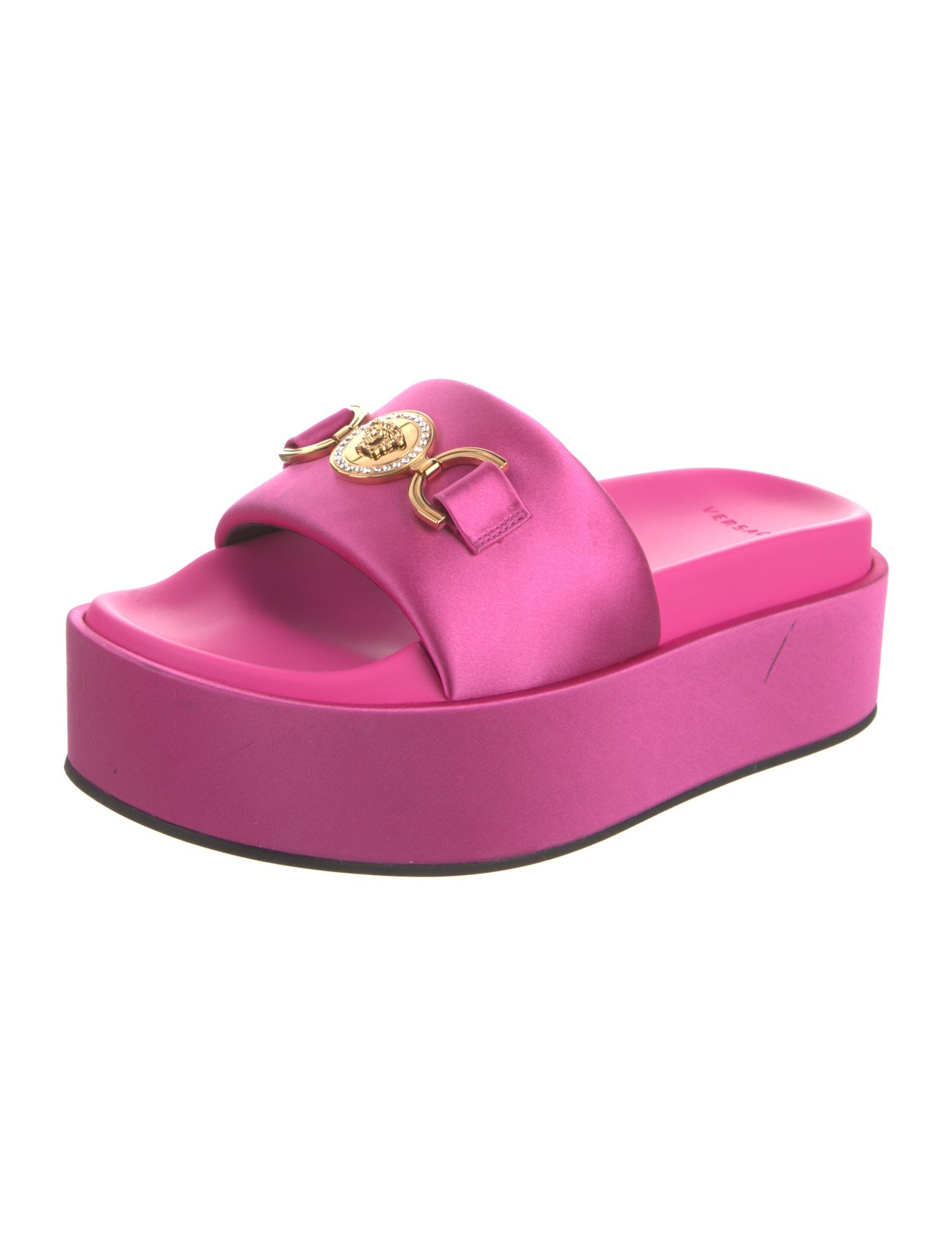 Versace Medusa Insignia Satin Slides