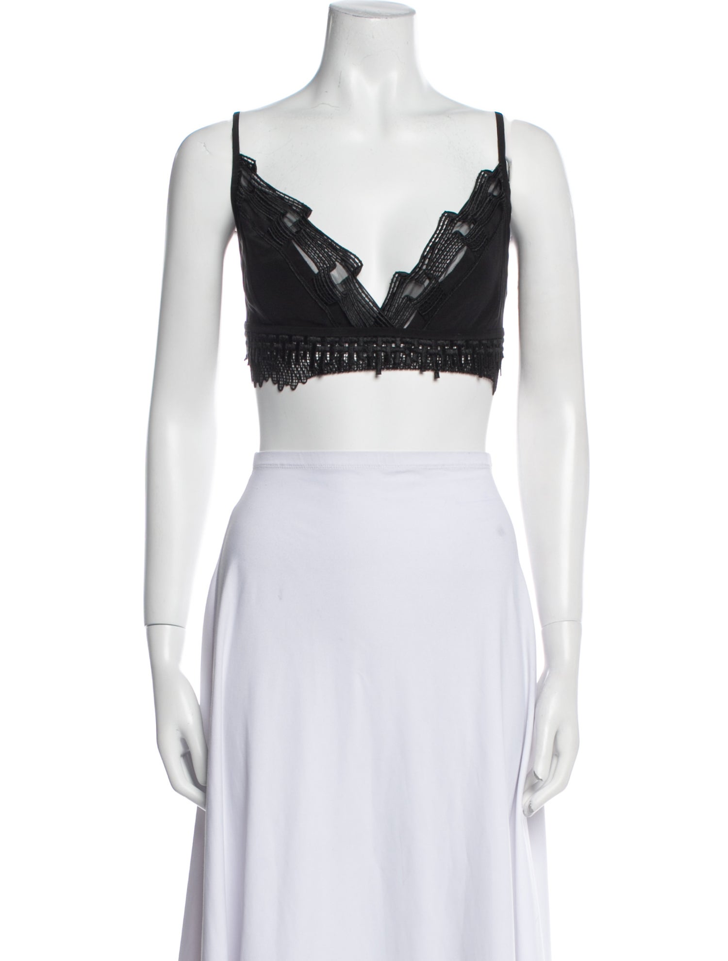 Versace Silk V-Neck Crop Top w/ Tags