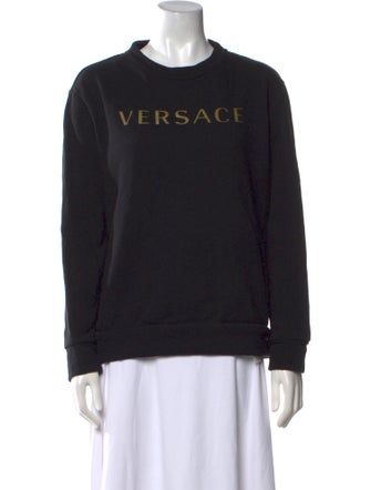 Versace Graphic Print Crew Neck Sweatshirt