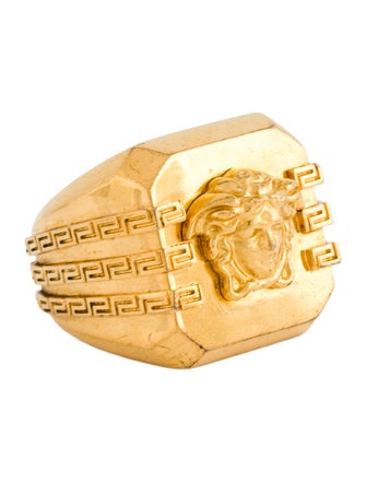 Versace Medusa Monogram Cocktail Ring