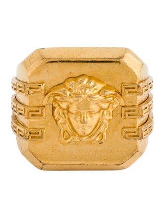 Versace Medusa Monogram Cocktail Ring