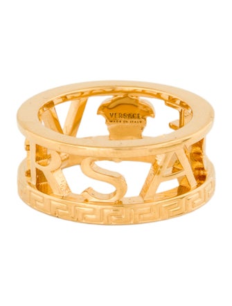 Versace Logo Band Ring