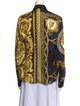 Versace Silk Printed Button-Up Top w/ Tags