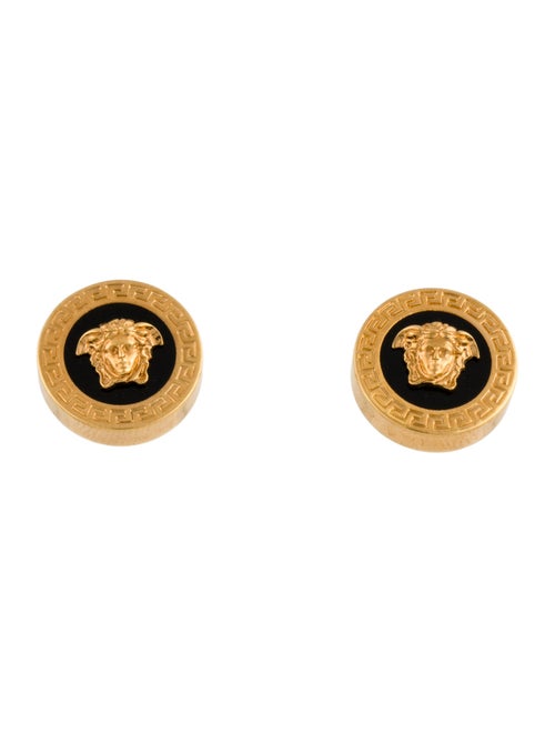 Versace Enamel Medusa Stud Earrings