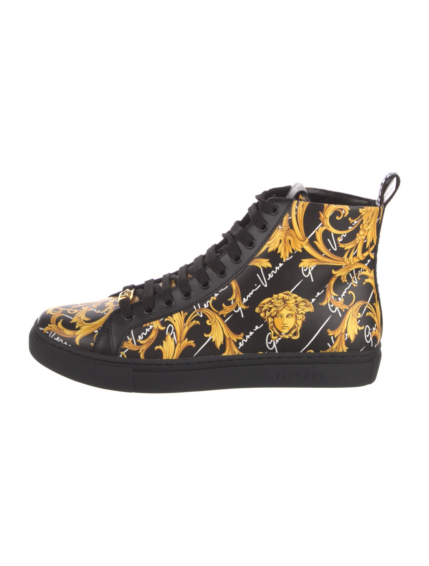Versace Leather Printed Sneakers