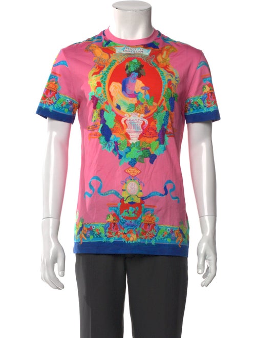 Versace Printed Crew Neck T-Shirt