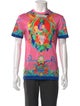 Versace Printed Crew Neck T-Shirt