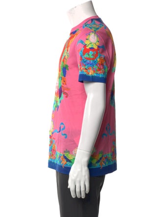 Versace Printed Crew Neck T-Shirt