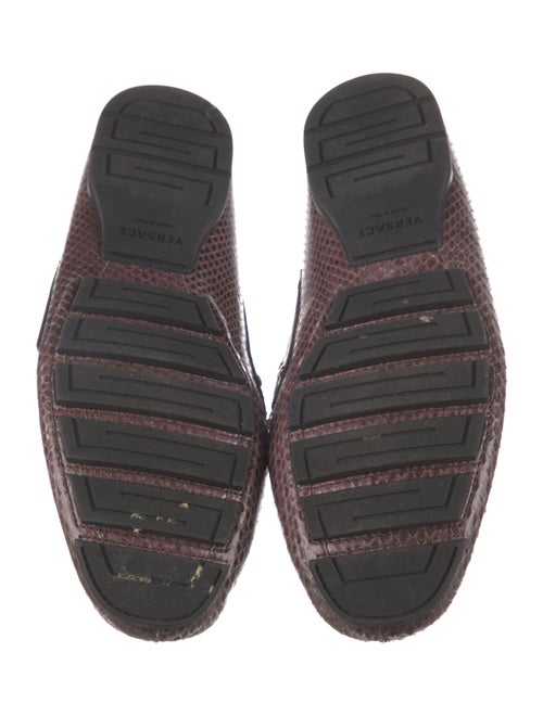 Versace Medusa Insignia Snakeskin Drivers