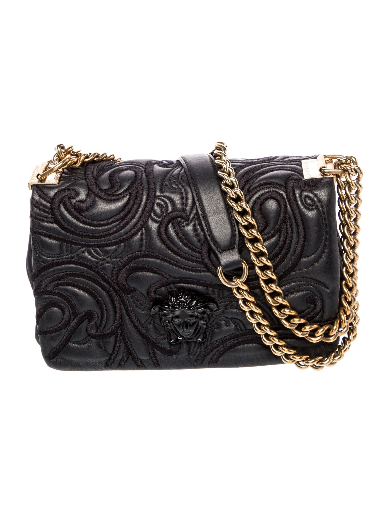 Versace Medusa Embroidered Palazzo Sultan Shoulder Bag