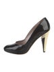 Versace Medusa Insignia Patent Leather Pumps