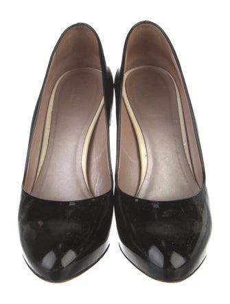 Versace Medusa Insignia Patent Leather Pumps