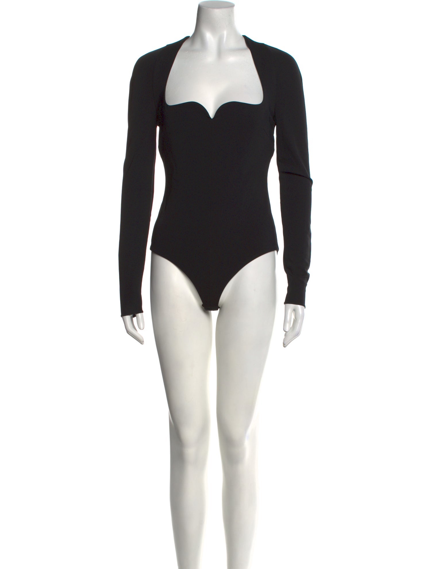 Versace Square Neckline Long Sleeve Bodysuit