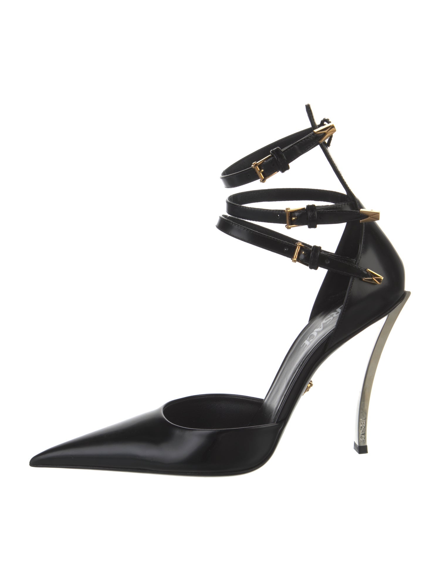 Versace Leather D'Orsay Pumps