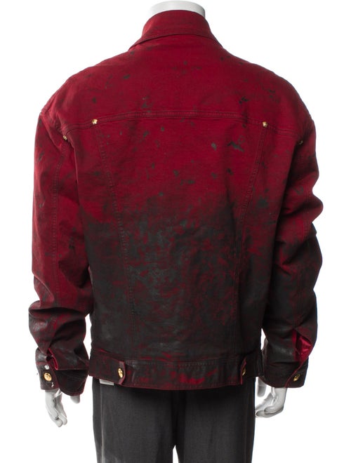 Versace Colorblock Pattern Denim Jacket