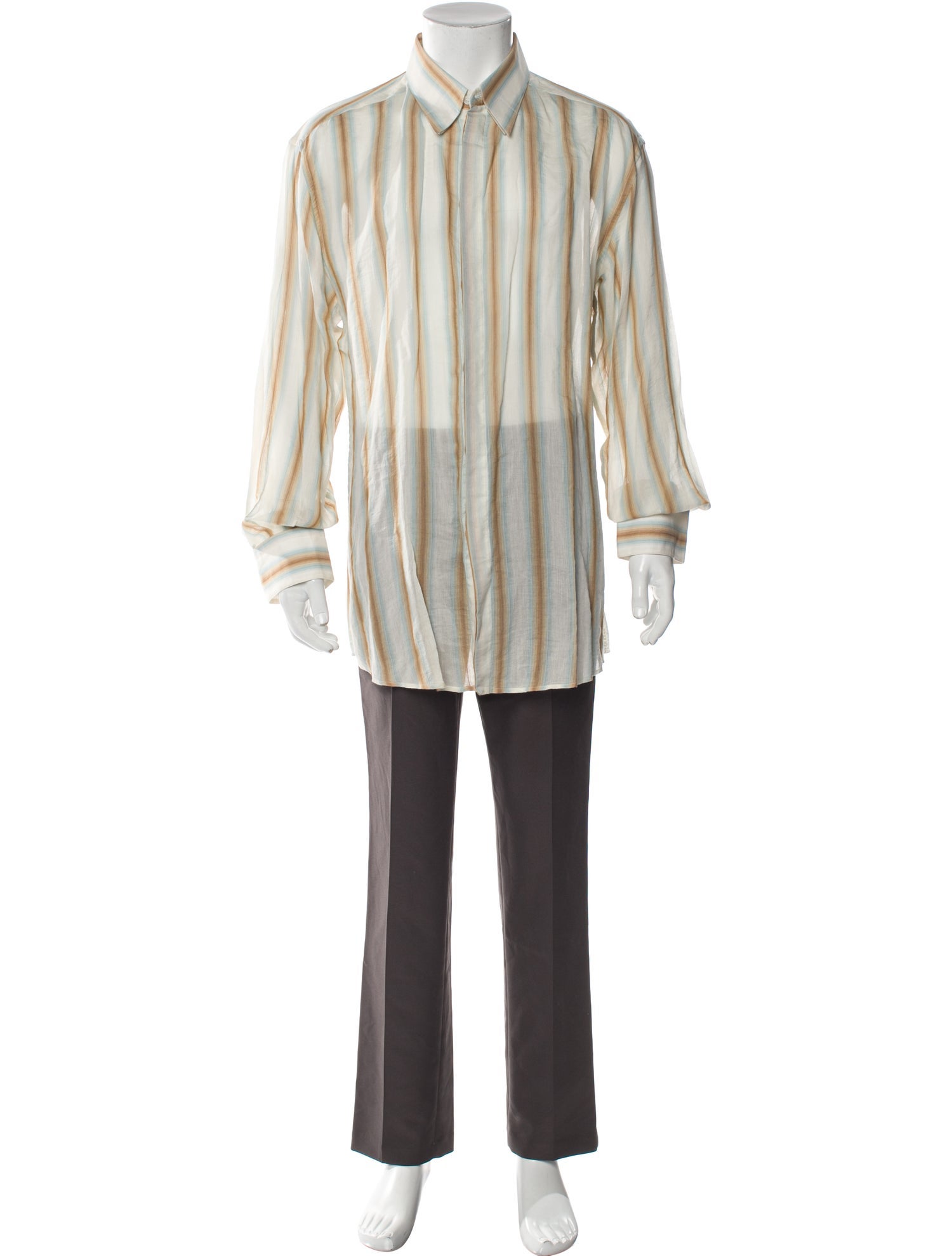 Versace Striped Long Sleeve Shirt