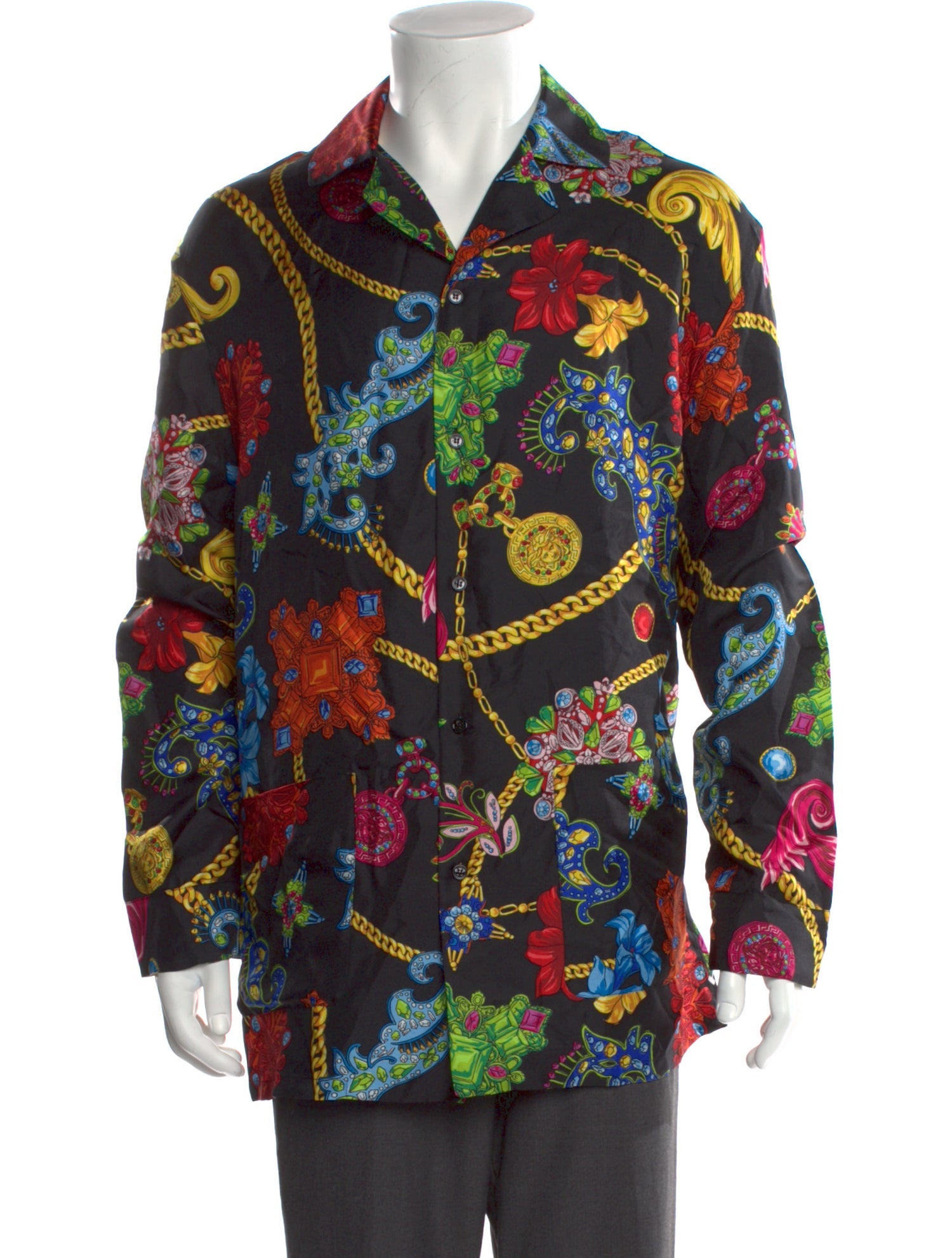 Versace Silk Printed Shirt w/ Tags