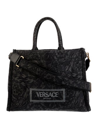Versace Canvas Shoulder Bag