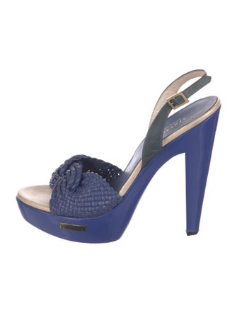 Versace Leather Slingback Sandals