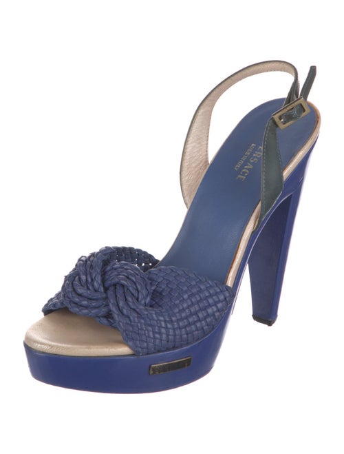 Versace Leather Slingback Sandals