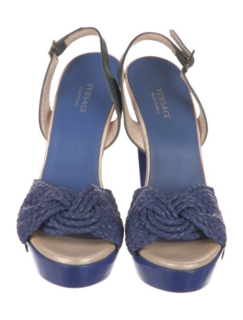 Versace Leather Slingback Sandals