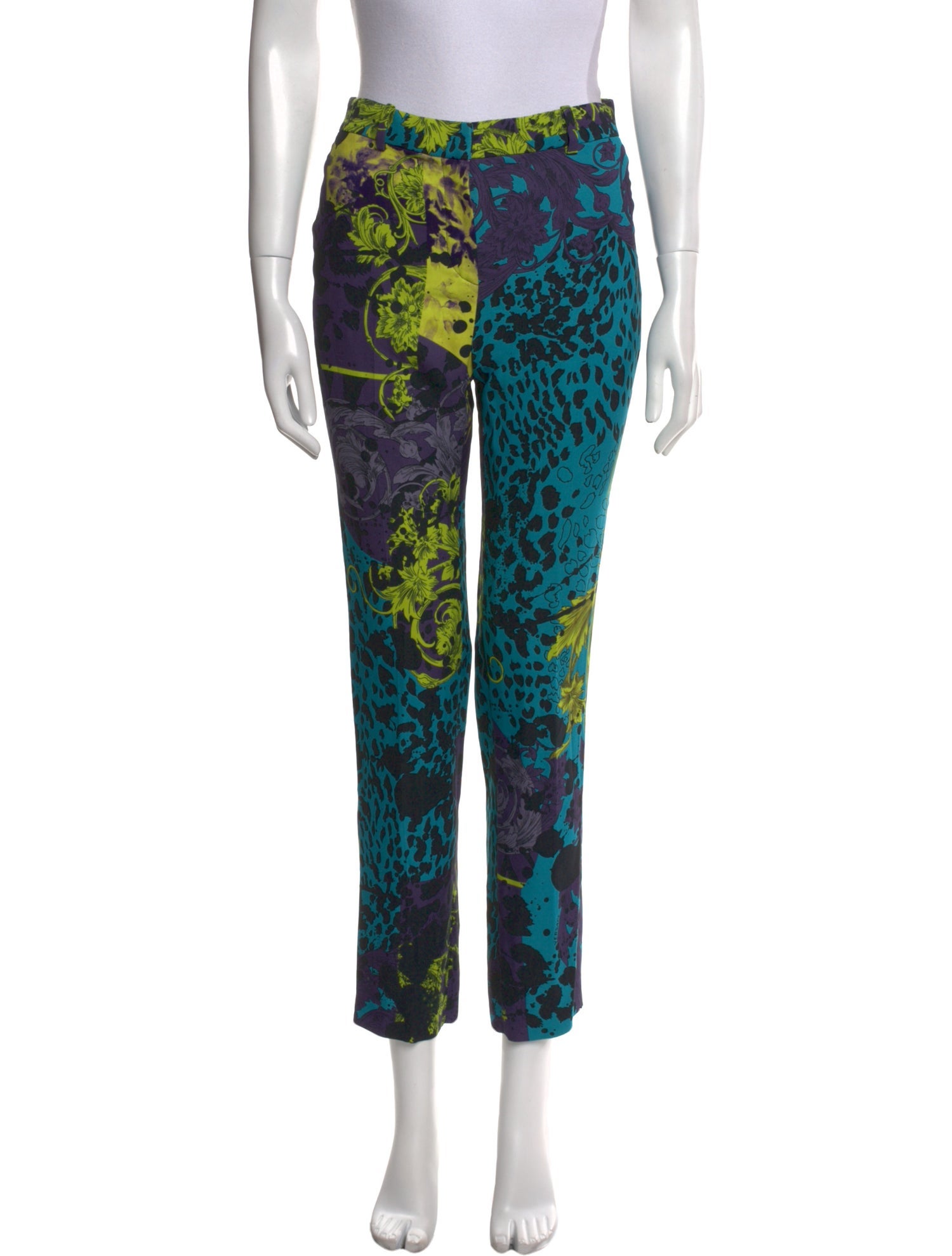Versace Printed Skinny Leg Pants