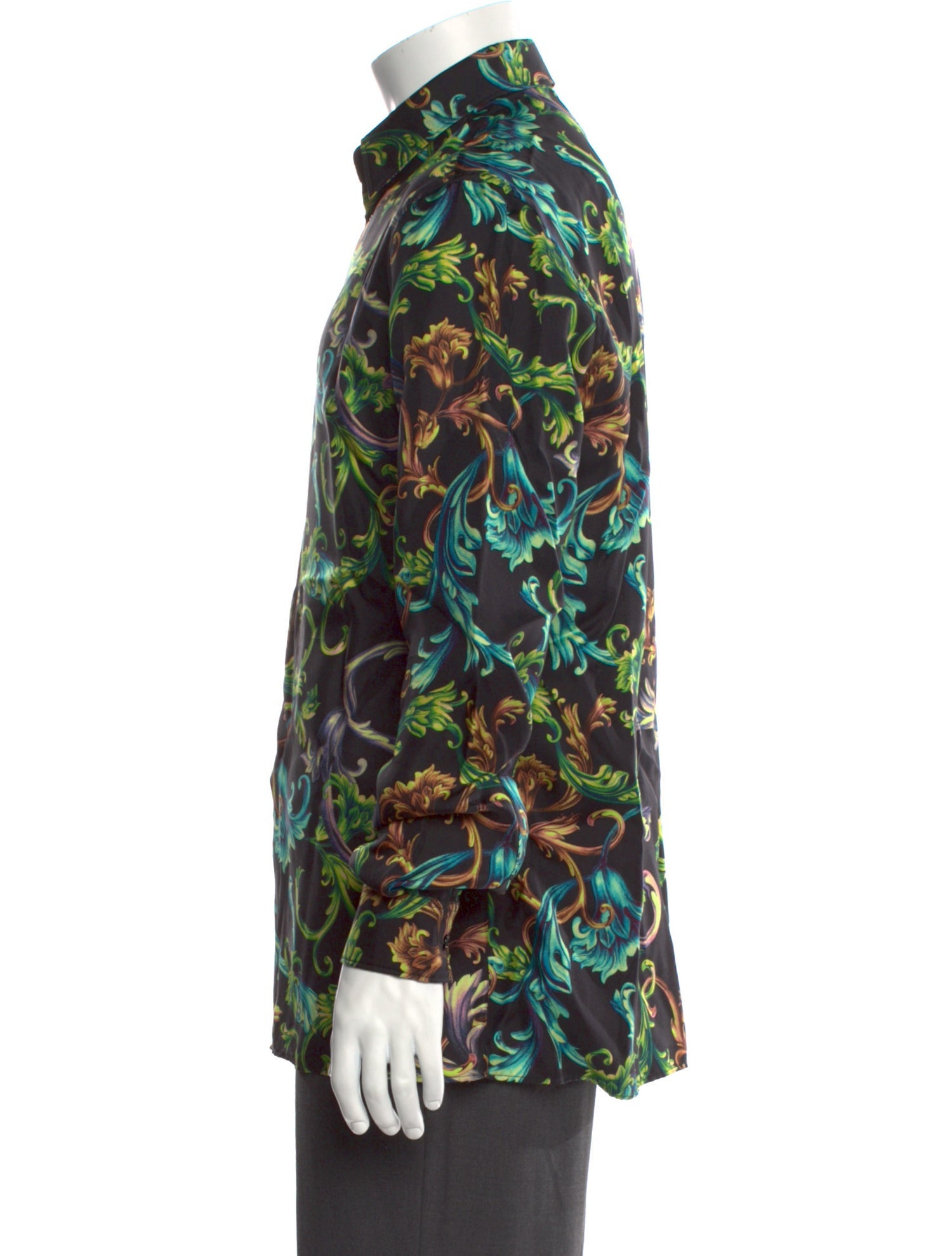 Versace Barocco Print Silk Shirt