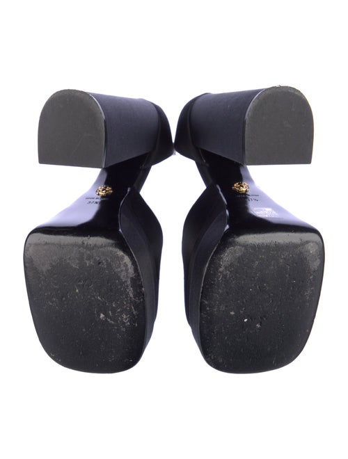 Versace Satin Crystal Embellishments D'Orsay Pumps