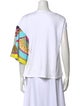 Versace Graphic Print One-Shoulder T-Shirt