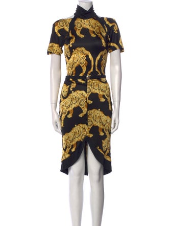 Versace Printed Midi Length Dress