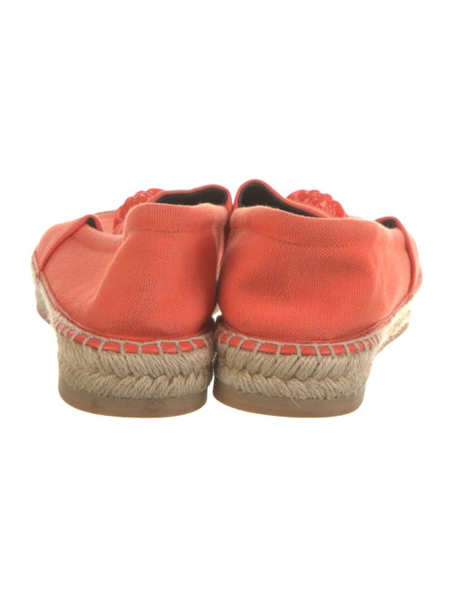 Versace Canvas Leather Trim Embellishment Espadrilles