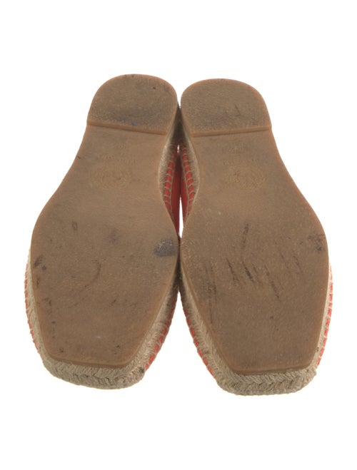 Versace Canvas Leather Trim Embellishment Espadrilles