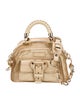 Versace Embossed Leather Top Handle Bag