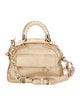 Versace Embossed Leather Top Handle Bag