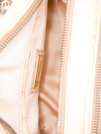 Versace Embossed Leather Top Handle Bag