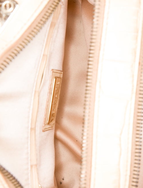 Versace Embossed Leather Top Handle Bag