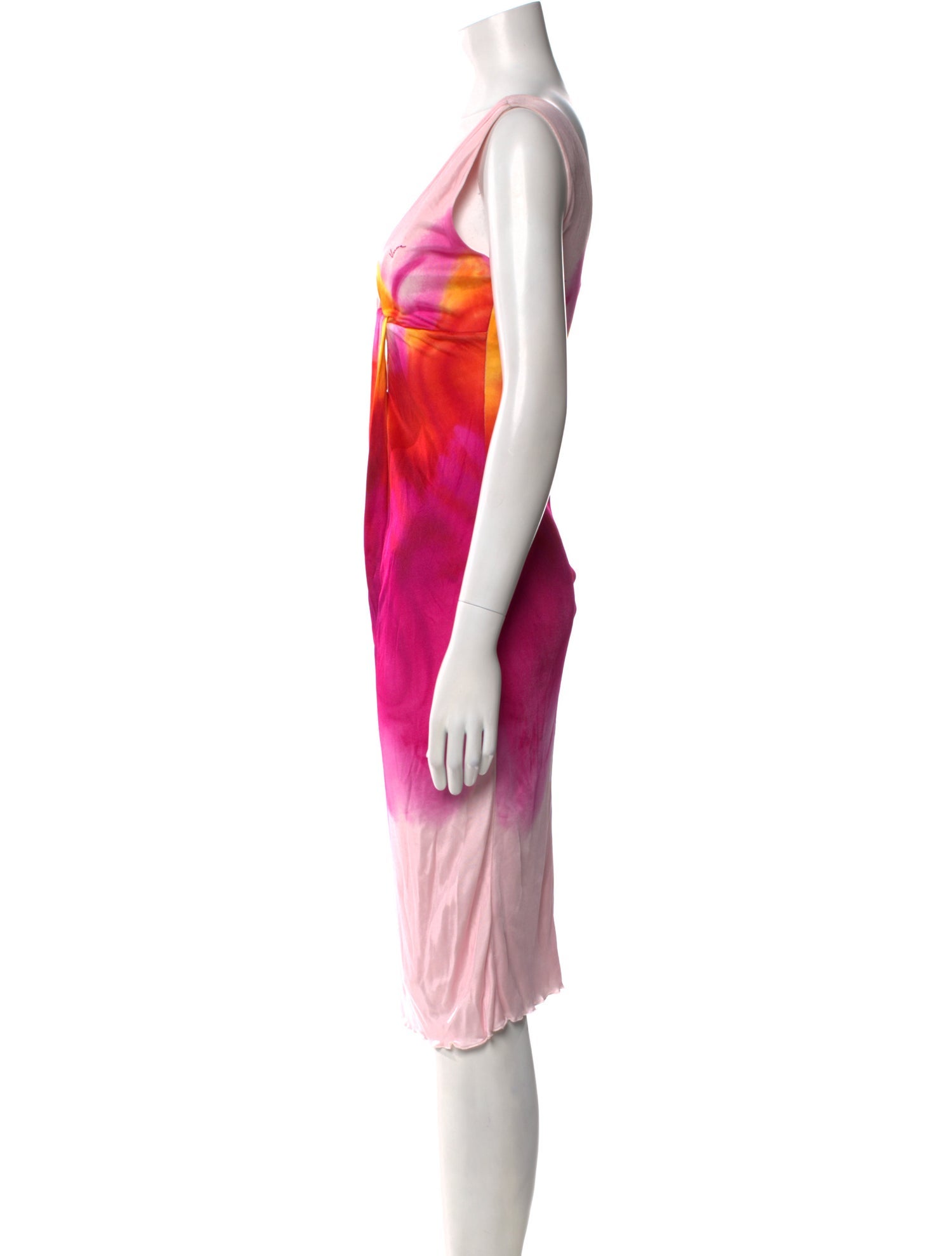 Versace Tie-Dye Print Knee-Length Dress