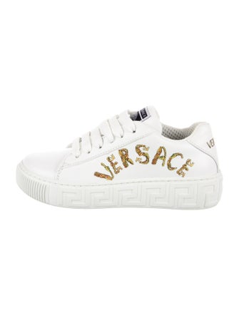 Versace Kids' Low-Top Leather Sneakers