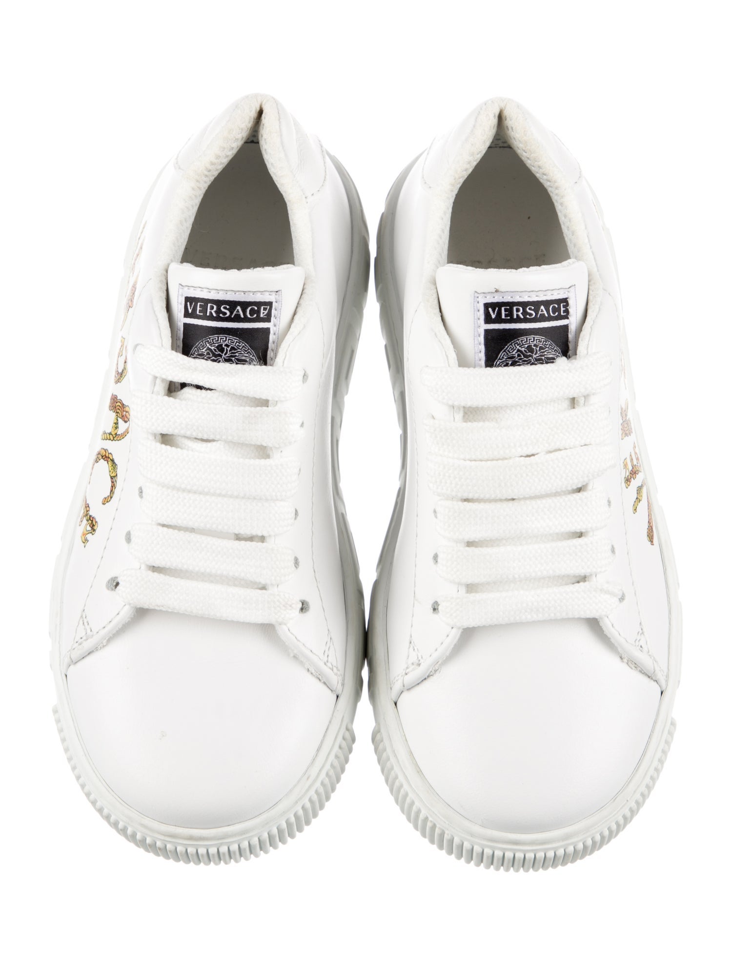 Versace Kids' Low-Top Leather Sneakers