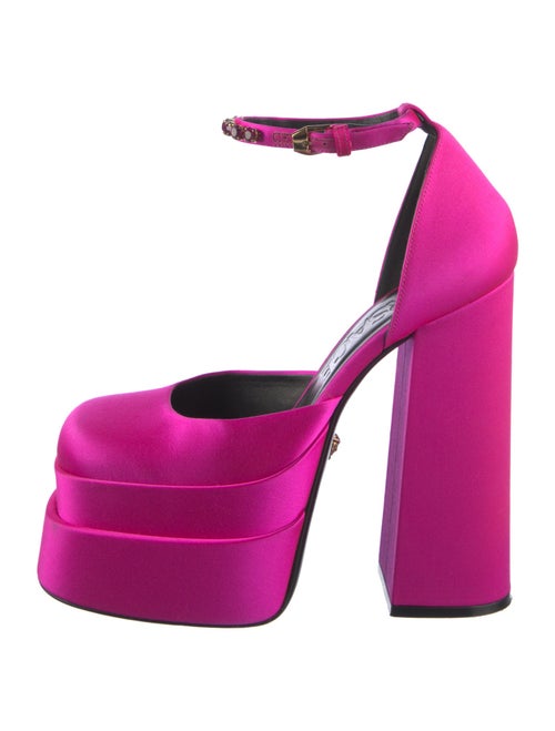 Versace Medusa Insignia Satin D'Orsay Pumps