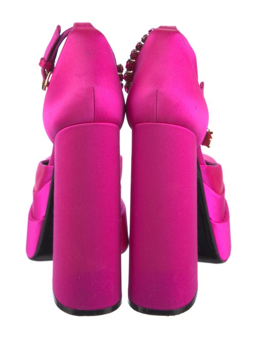 Versace Medusa Insignia Satin D'Orsay Pumps