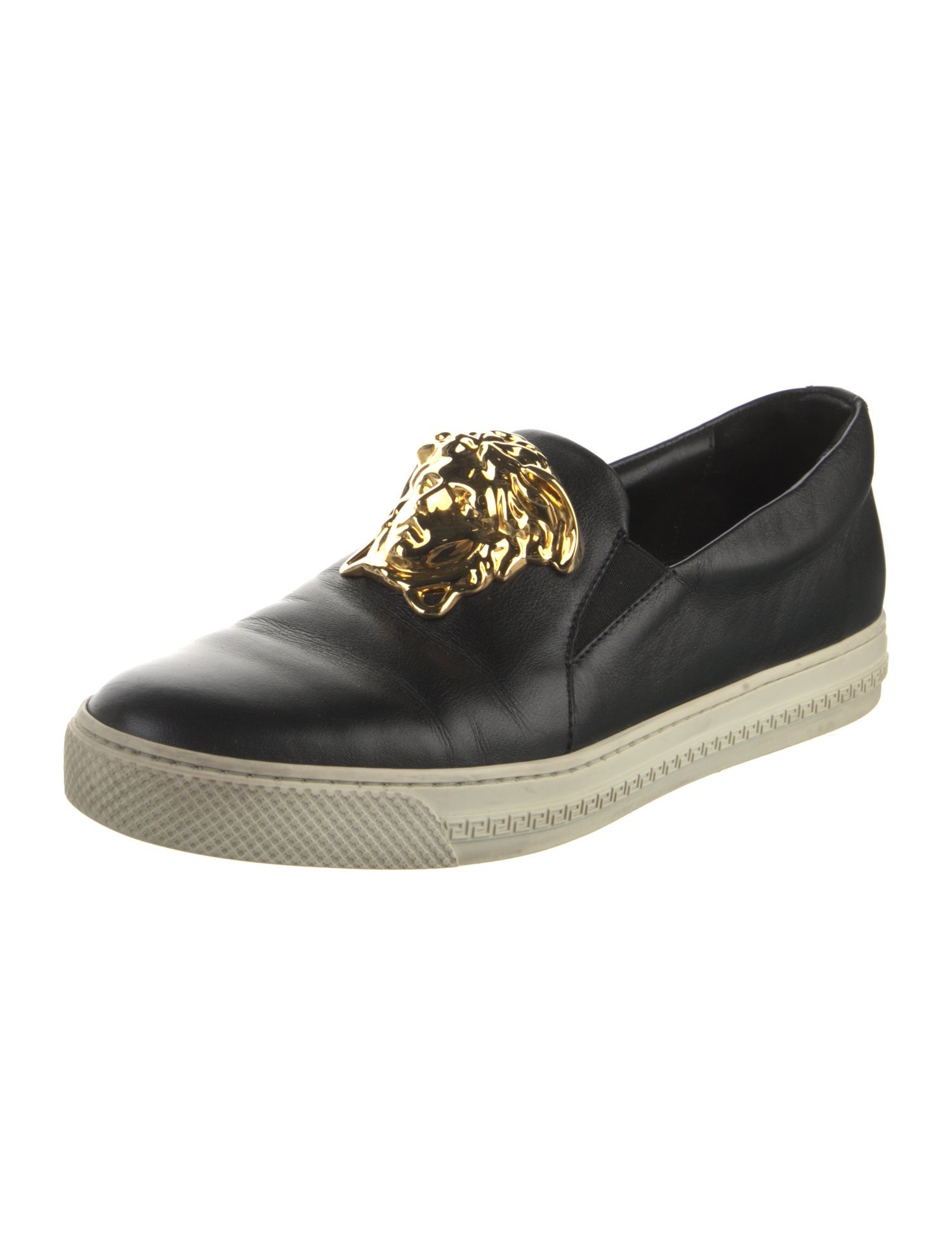 Versace Medusa Insignia Leather Sneakers