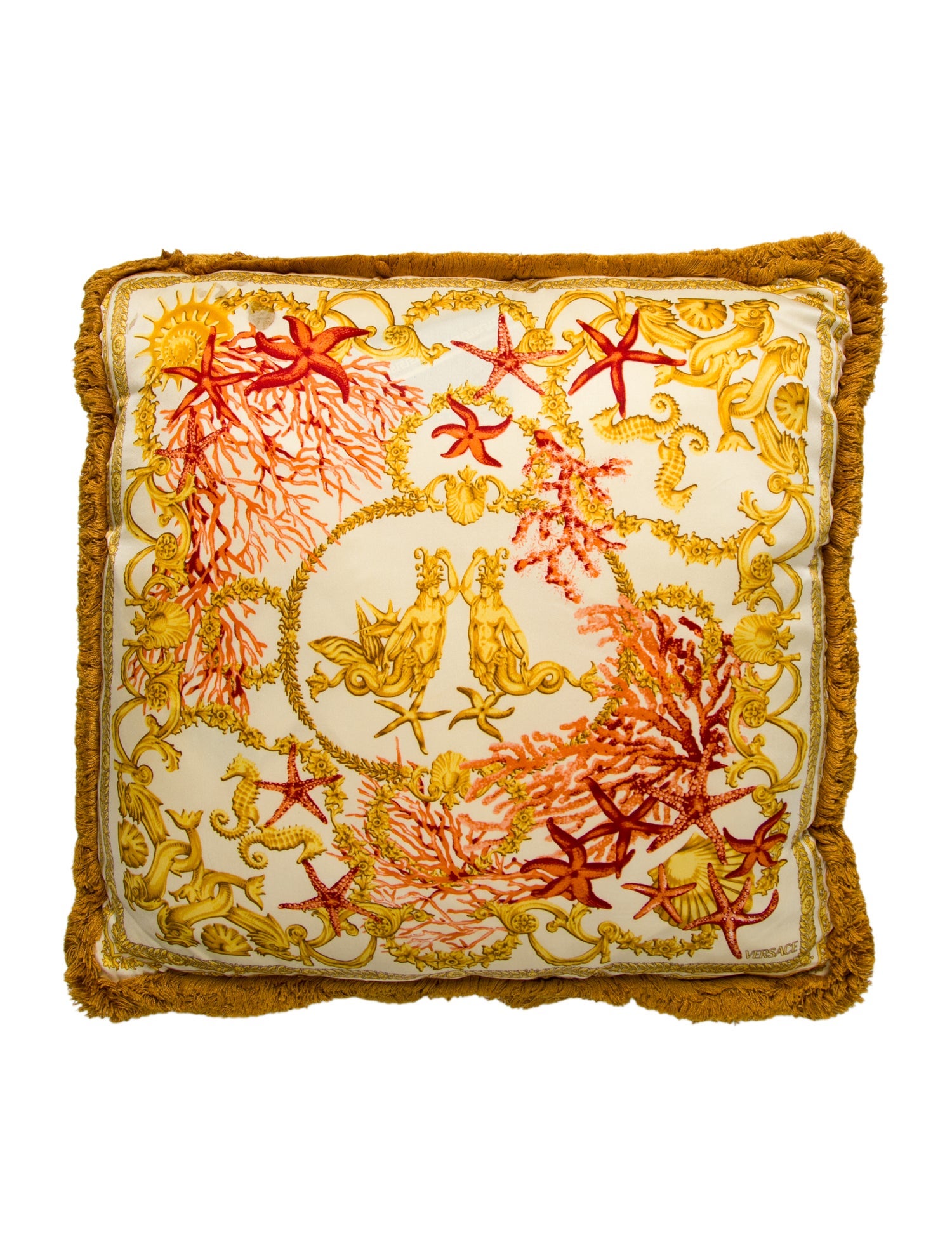 Versace Silk Throw Pillow