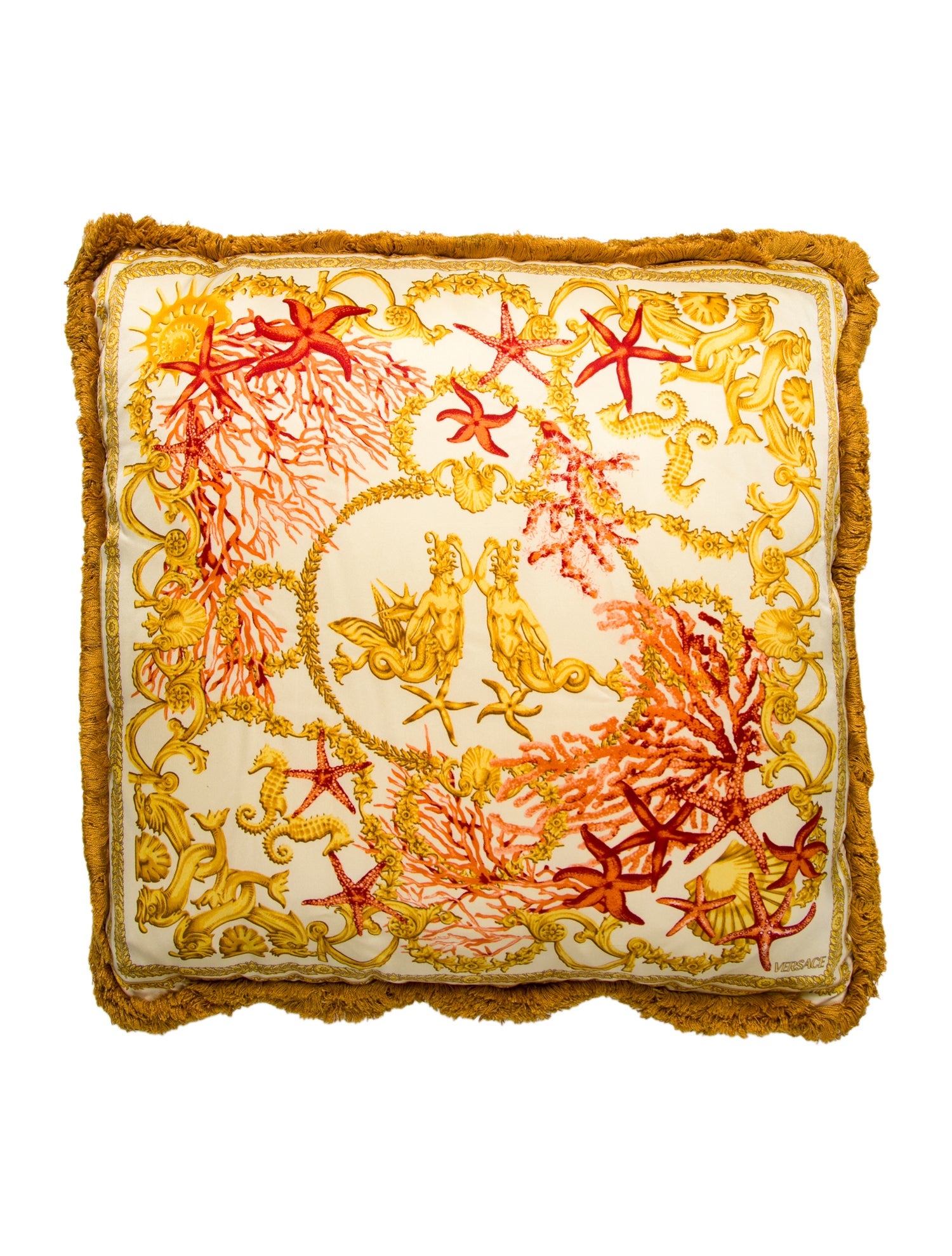 Versace Silk Throw Pillow