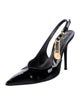 Versace Medusa Insignia Patent Leather Slingback Pumps