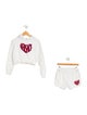 Versace kid girls' white and red lounge set