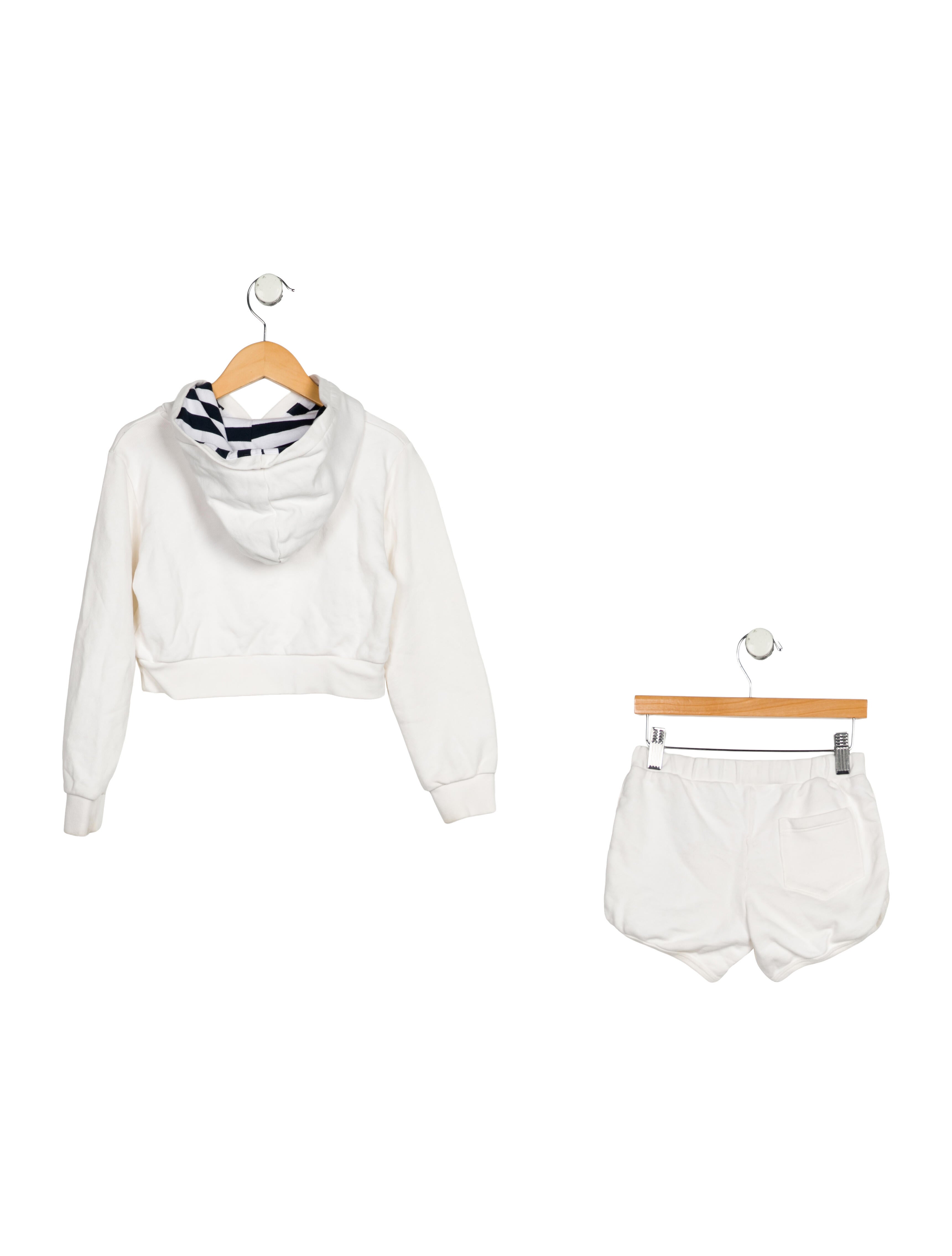 Versace kid girls' white and red lounge set