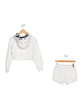 Versace kid girls' white and red lounge set