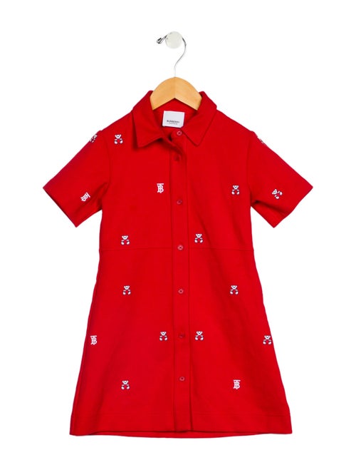 Burberry Girls' Short Sleeve Embroidered Dress