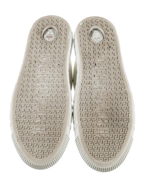 Versace Leather Graphic Print Sneakers